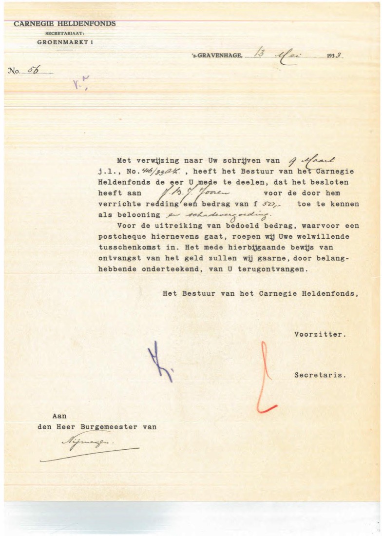 Toekenningsbesluit van het fonds
